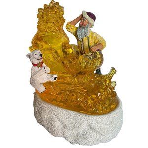 Figi Graphics Light Up Christmas Display Figurine Santas Reflection Ice